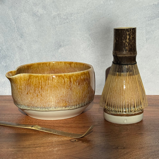 Matcha theeset - kom & standaard