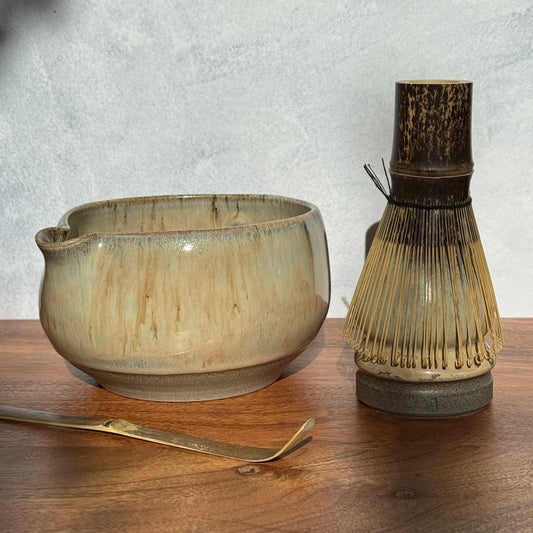 Matcha theeset - kom & standaard