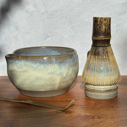 Matcha theeset - kom & standaard