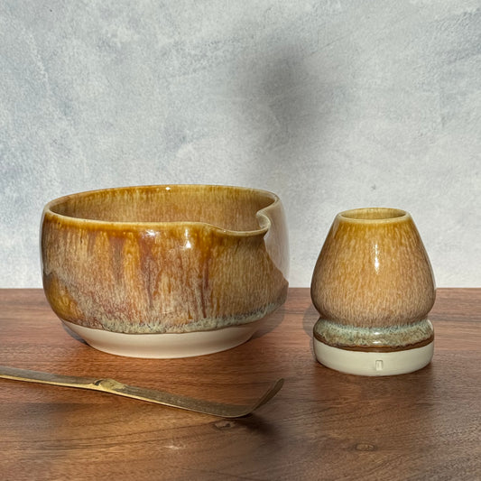 Matcha theeset - kom & standaard