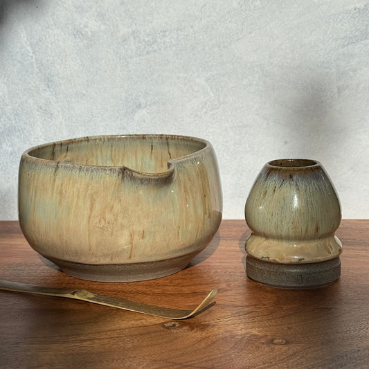 Matcha theeset - kom & standaard