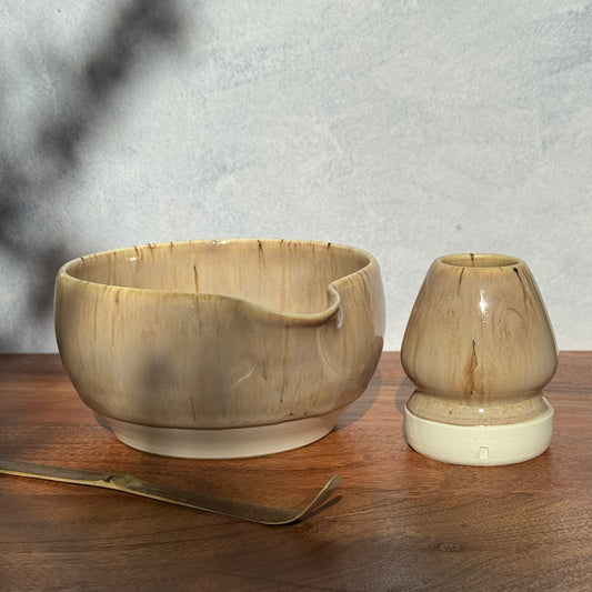 Matcha theeset - kom & standaard