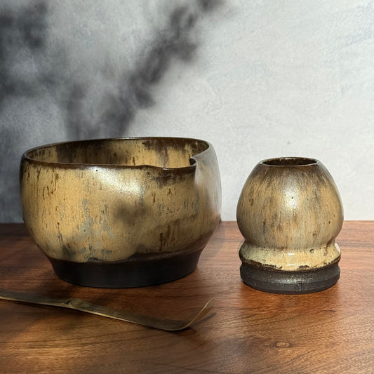 Matcha theeset - kom & standaard