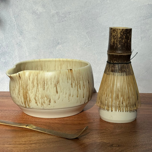 Matcha theeset - kom & standaard