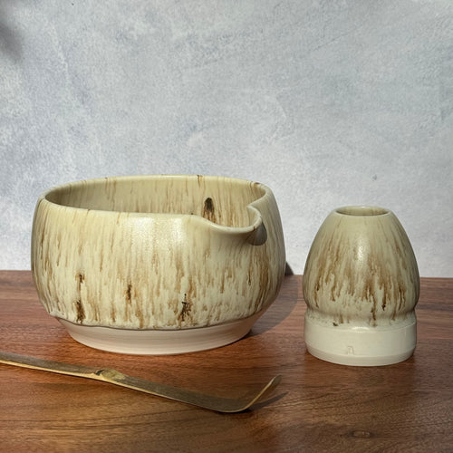 Matcha theeset - kom & standaard