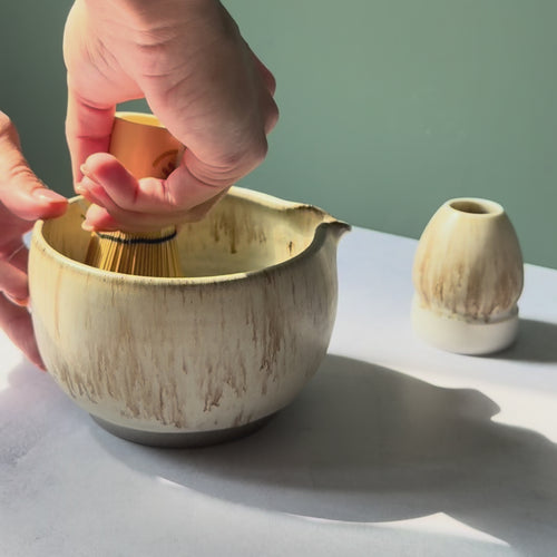 Matcha theeset - kom & standaard
